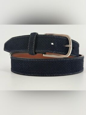 Johnston & Murphy Blue Suede Men’s Belt 36